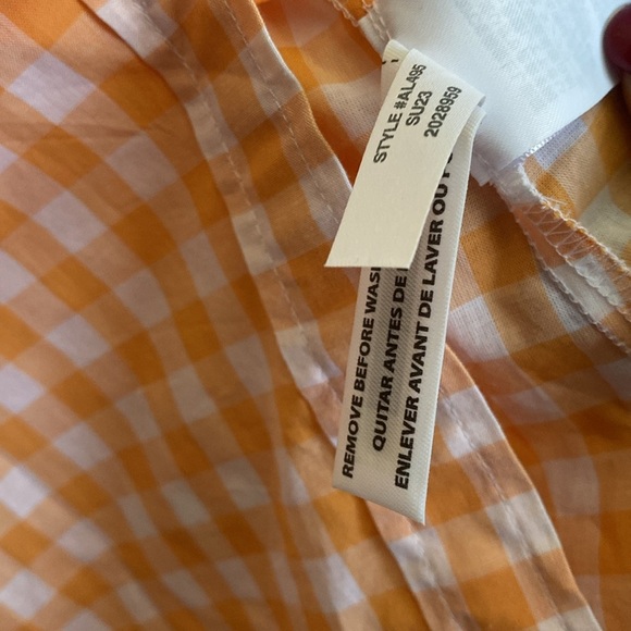 J.Crew Orange Gingham Shirt Size XL NWOT - Picture 10 of 10